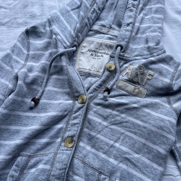 Abercrombie & Fitch Button Up Sweatshirt M - Picture 3 of 4